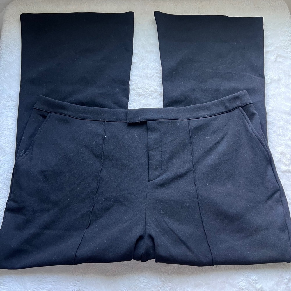 Future Collective Kahlana Barfield Brown Black Wide Leg Seam Front Pants 20W/22W